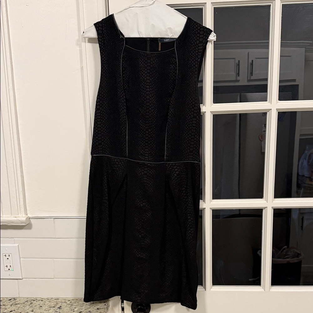 Tart Black Textured Midi Dress